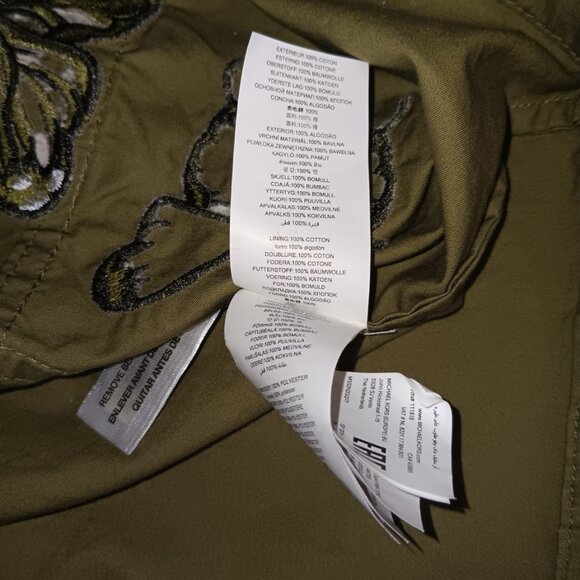 MICHAEL MICHAEL KORS LIGHTWEIGHT BUTTERFLY EMBROIDERED UTILITY JACKET - Picture 8 of 13